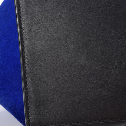 Celine Pony Hair Smooth Calfskin Tri-color Medium Trapeze Cobalt 12 of 17