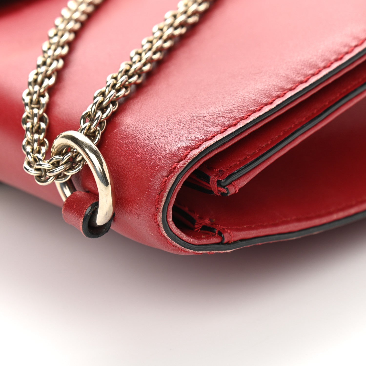 Valentino Garavani Vitello Medium Glam Lock Rockstud Flap Red 12 of 20