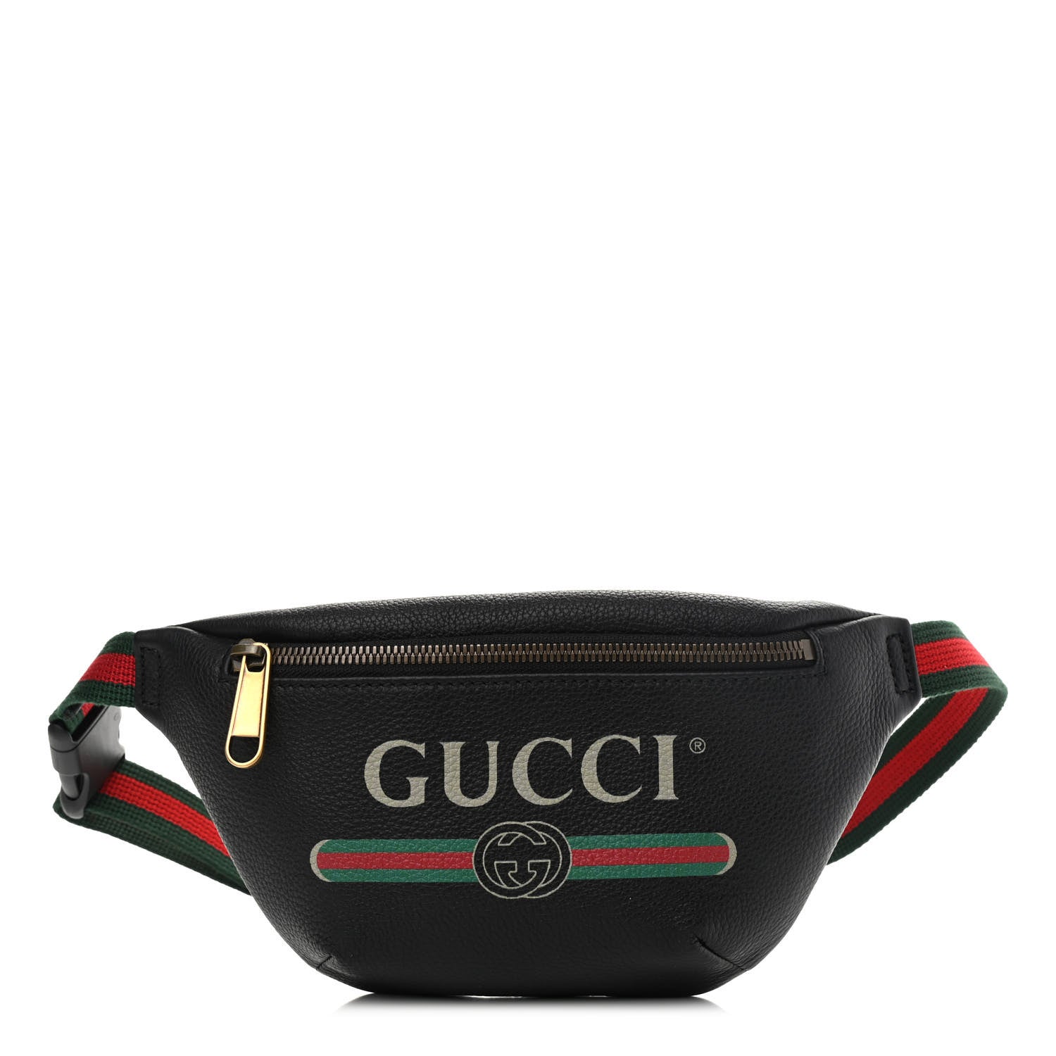 Gucci Grained Calfskin Small Logo Belt Bag Black 1 of 10