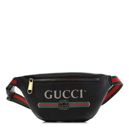 Gucci Grained Calfskin Small Logo Belt Bag Black 1 of 10