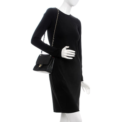 Chanel Jersey Quilted Medium Double Flap Black 2 of 27