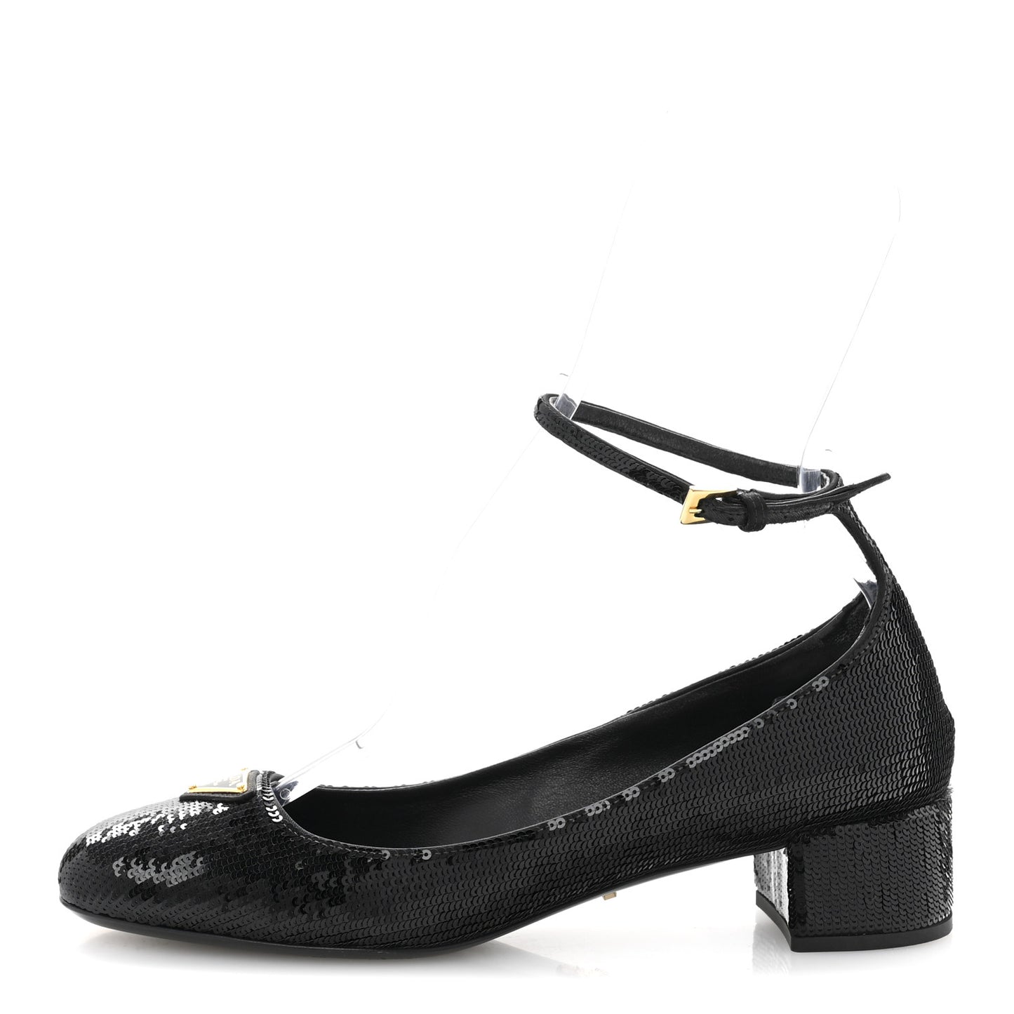 Sequin Triangle Pumps 37.5 Black