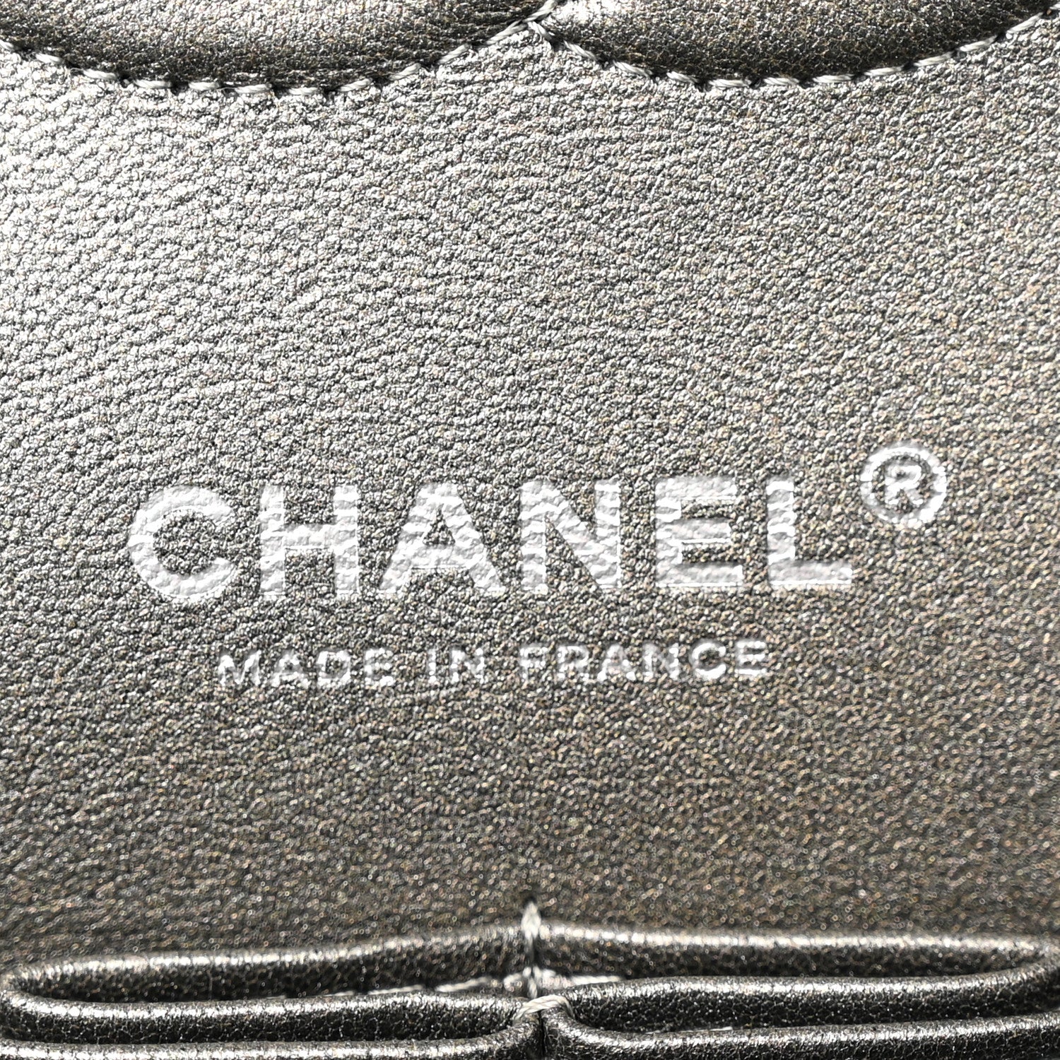 Chanel Metallic Calfskin Quilted Medium Double Flap Ruthenium 6 of 16