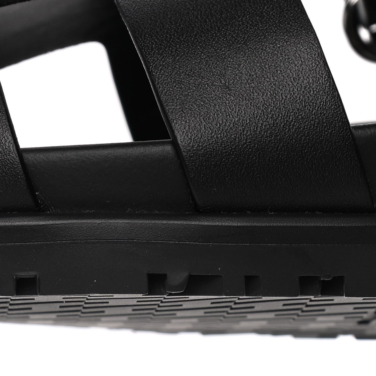 Hermes Calfskin Womens Chypre Sandals 36.5 Black 8 of 12