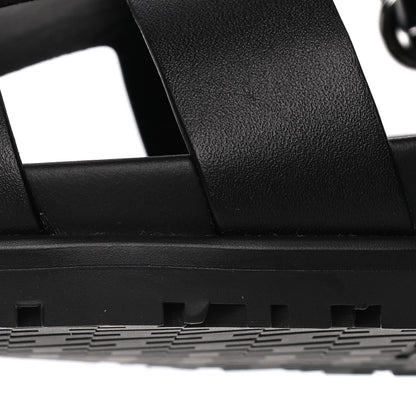 Hermes Calfskin Womens Chypre Sandals 36.5 Black 8 of 12