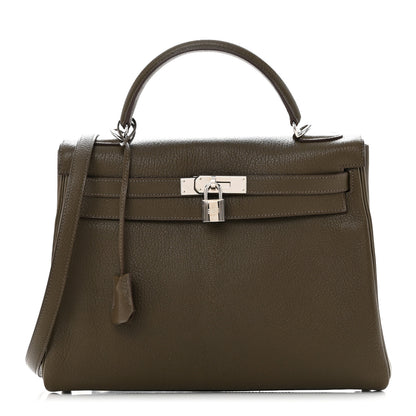 Hermes Chevre De Coromandel Kelly Retourne 32 Vert Olive 1 of 11