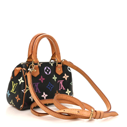 Louis Vuitton Monogram Multicolor Mini Sac HL Speedy Black 3 of 9