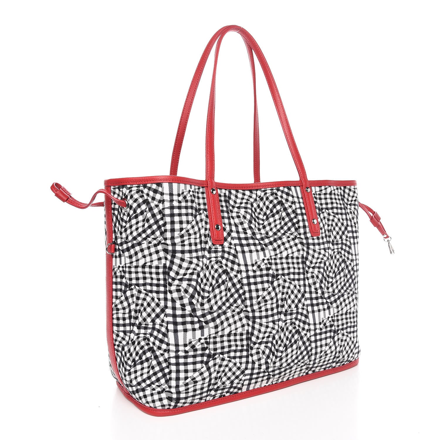 MCM Visetos Medium Liz Reversible Shopper Tote Ruby Red 9 of 15