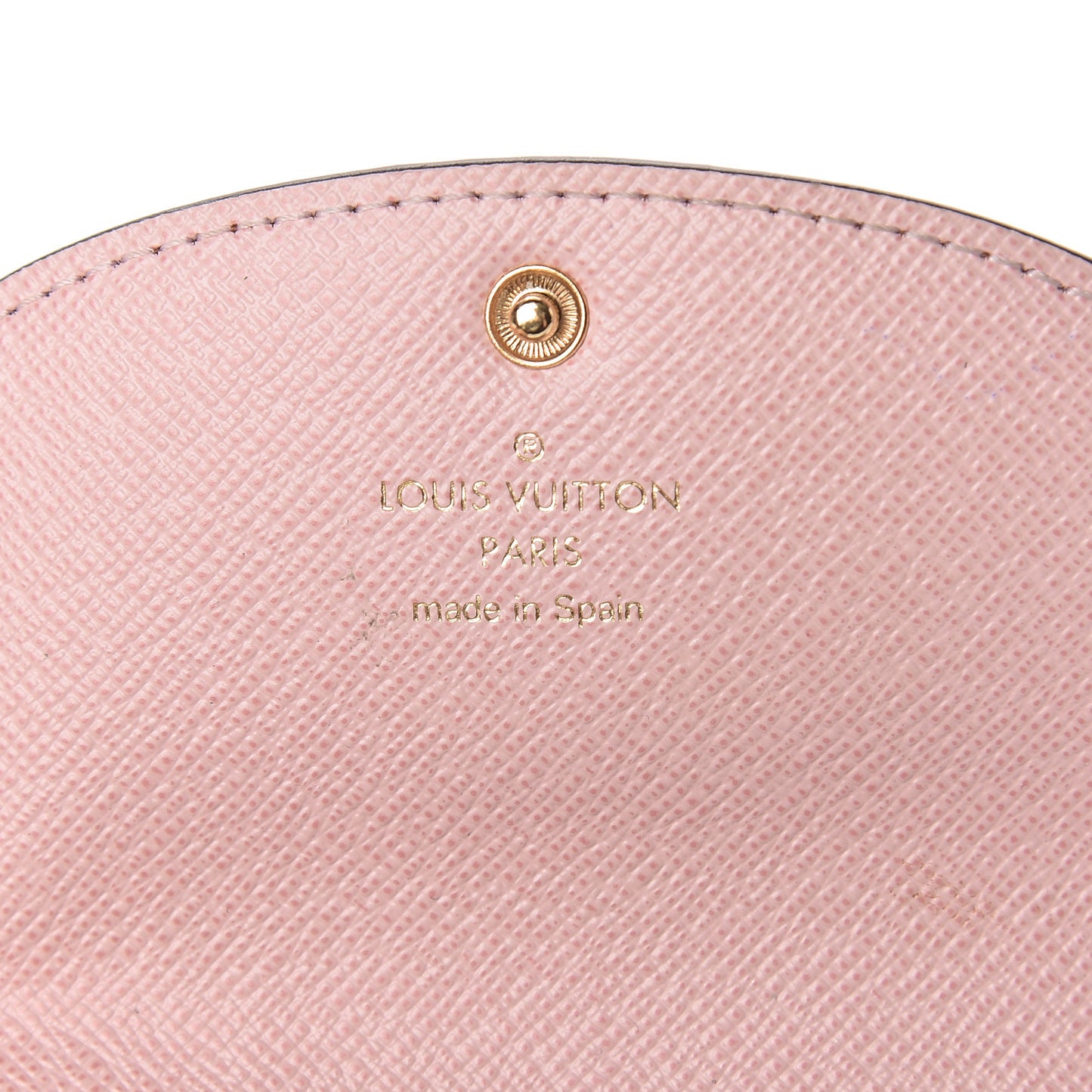 Damier Ebene Rosalie Coin Purse Rose Ballerine