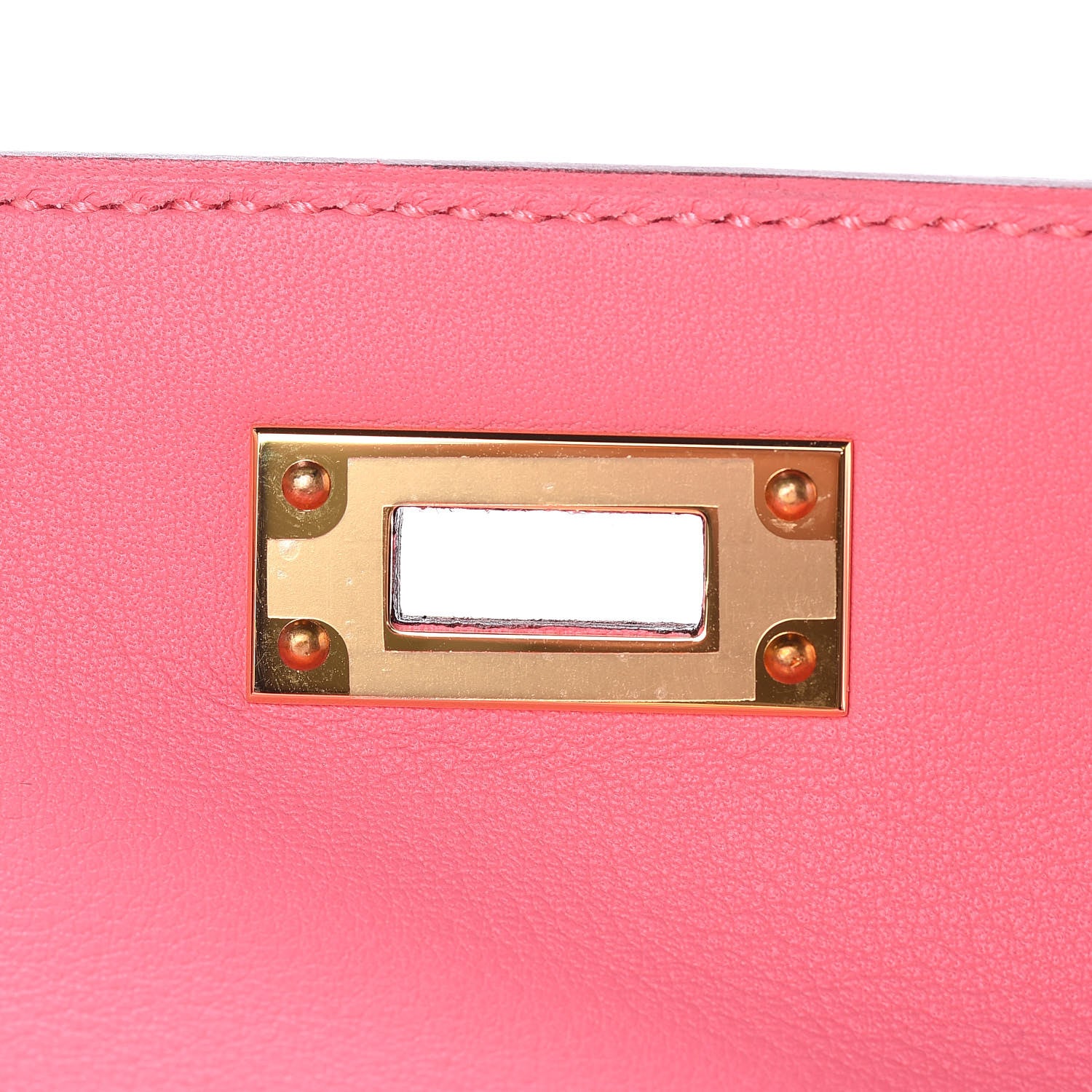 Hermes Swift Kelly Cut Clutch Pochette Rose Azalee 21 of 27