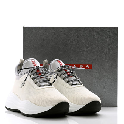 Prada Mesh Neoprene America's Cup 45mm Sneakers 37.5 White Alluminio 9 of 9