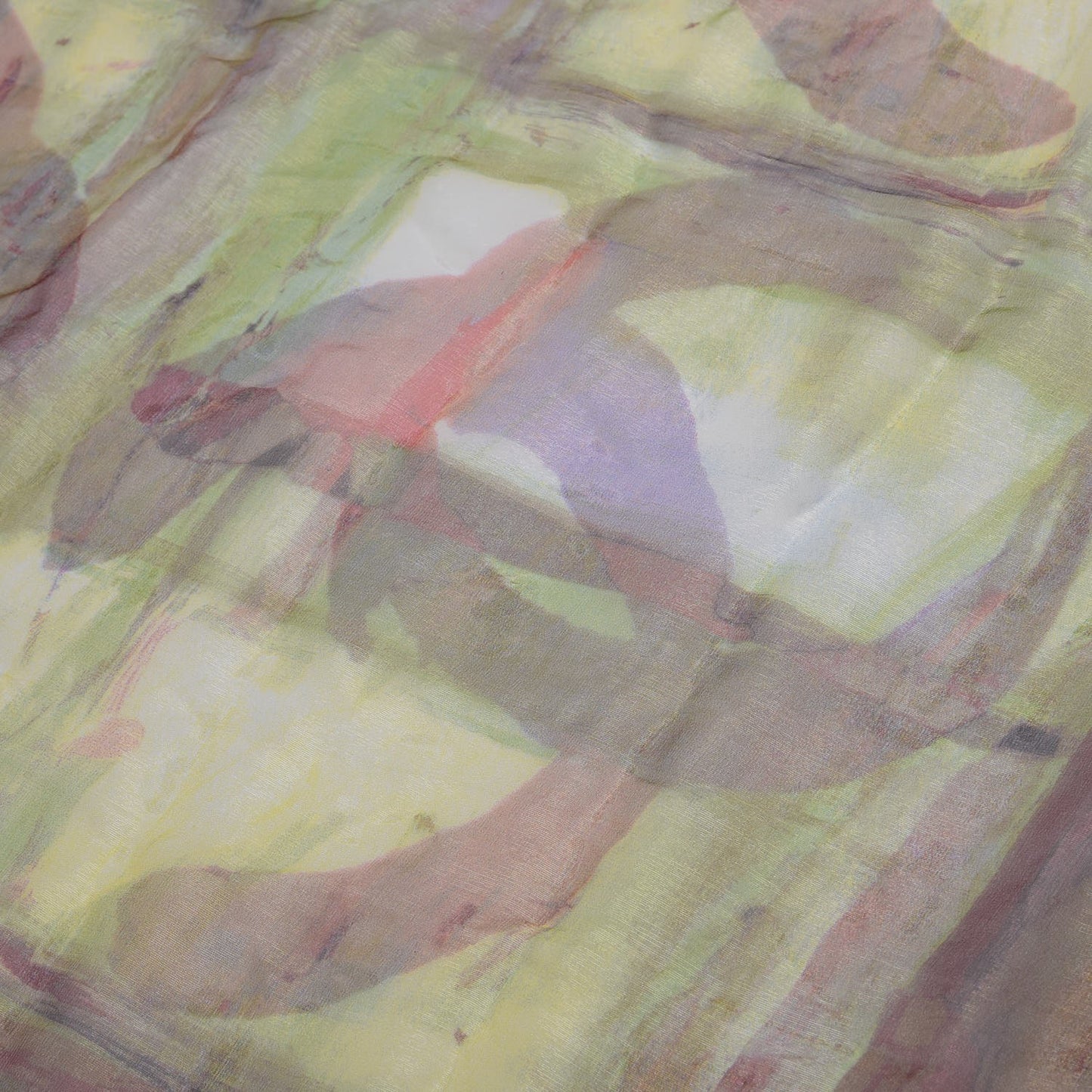Silk Blend CC Print Scarf Green Pink