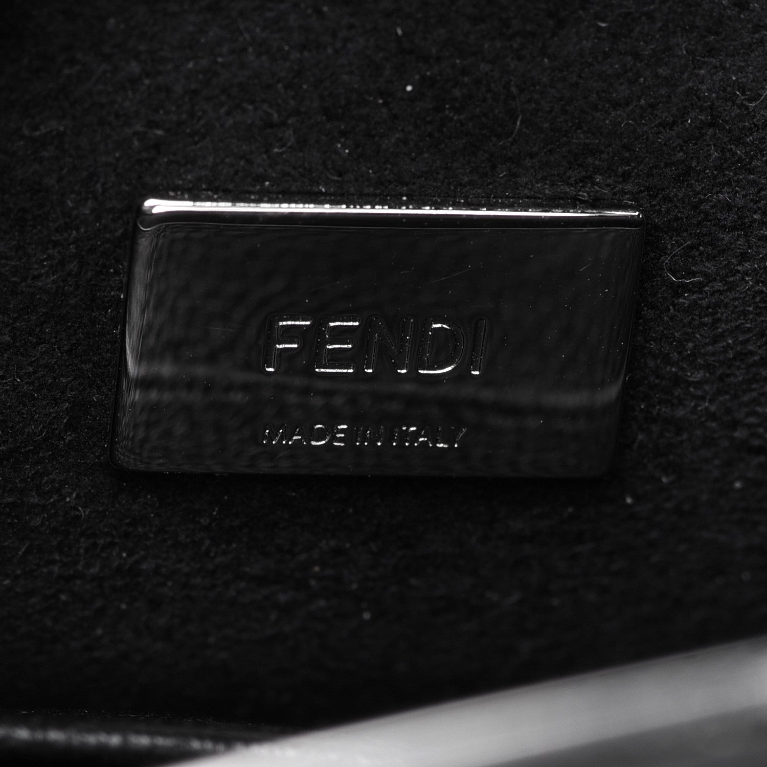 Fendi Nappa Crystal Flowerland Micro Peekaboo Iconic Satchel Black 6 of 11