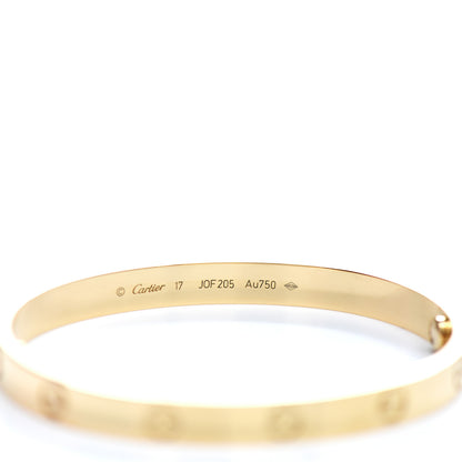Cartier 18K Yellow Gold LOVE Bracelet 17 3 of 4