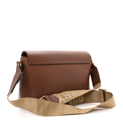 Burberry Calfskin Vintage Check Note Crossbody Bag Tan 3 of 13