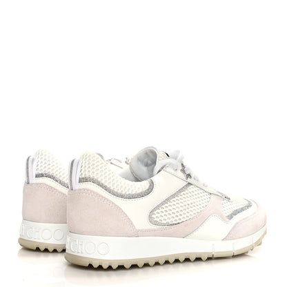 Jimmy Choo Mesh Suede Calfskin Java Sneakers 36.5 White 4 of 12