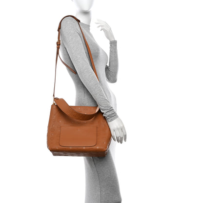 MCM Calfskin Ottomar Monogram Large Klara Hobo Cognac 2 of 9