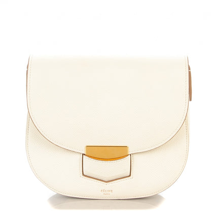Celine Grained Calfskin Small Trotteur White 1 of 7
