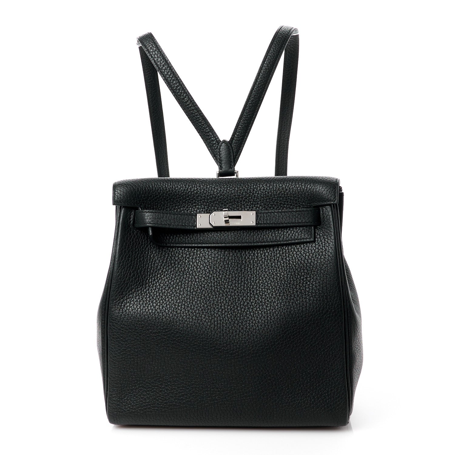 Hermes Taurillon Clemence Kelly Ado Backpack Black 1 of 17