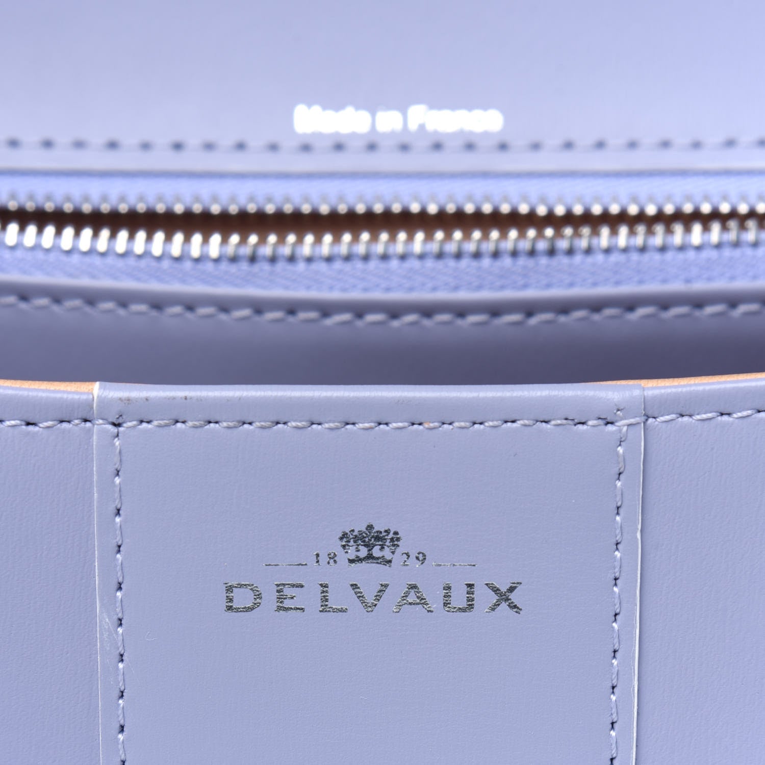 Delvaux Box Calfskin MM Brillant Satchel Lilac 5 of 14
