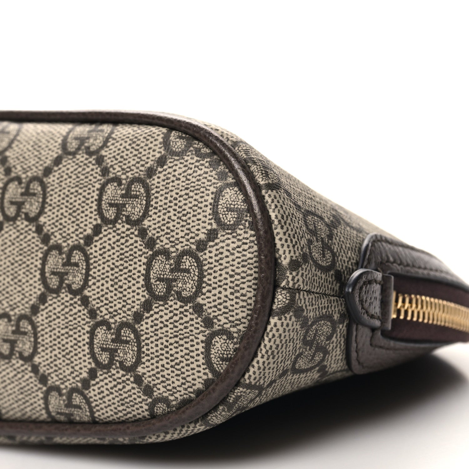 Gucci GG Supreme Monogram Textured Calfskin Web Large Ophidia Cosmetic Case Beige Ebony New Acero 9 of 9