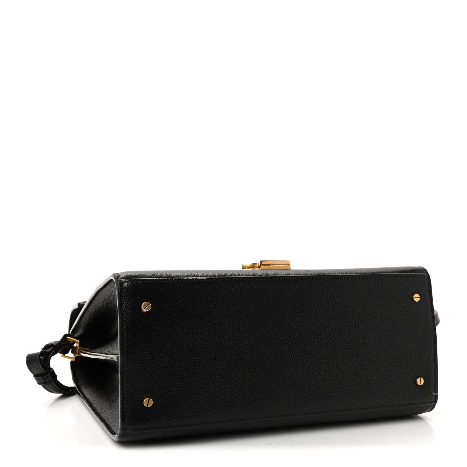 Saint Laurent Grain de Poudre Medium Classic Monogram Cassandra Top Handle Black Rouge Legion 4 of 9