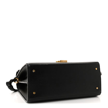 Saint Laurent Grain de Poudre Medium Classic Monogram Cassandra Top Handle Black Rouge Legion 4 of 9