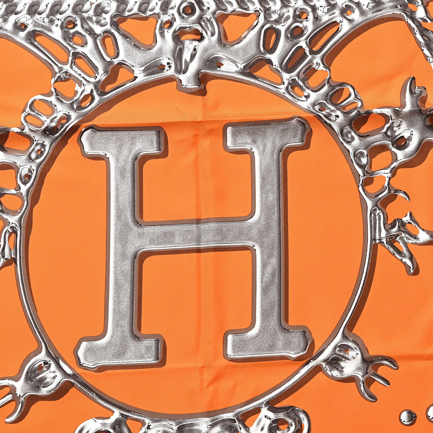 Hermes Silk Vif Argent Scarf 90 Orange 2 of 6