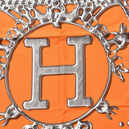 Hermes Silk Vif Argent Scarf 90 Orange 2 of 6