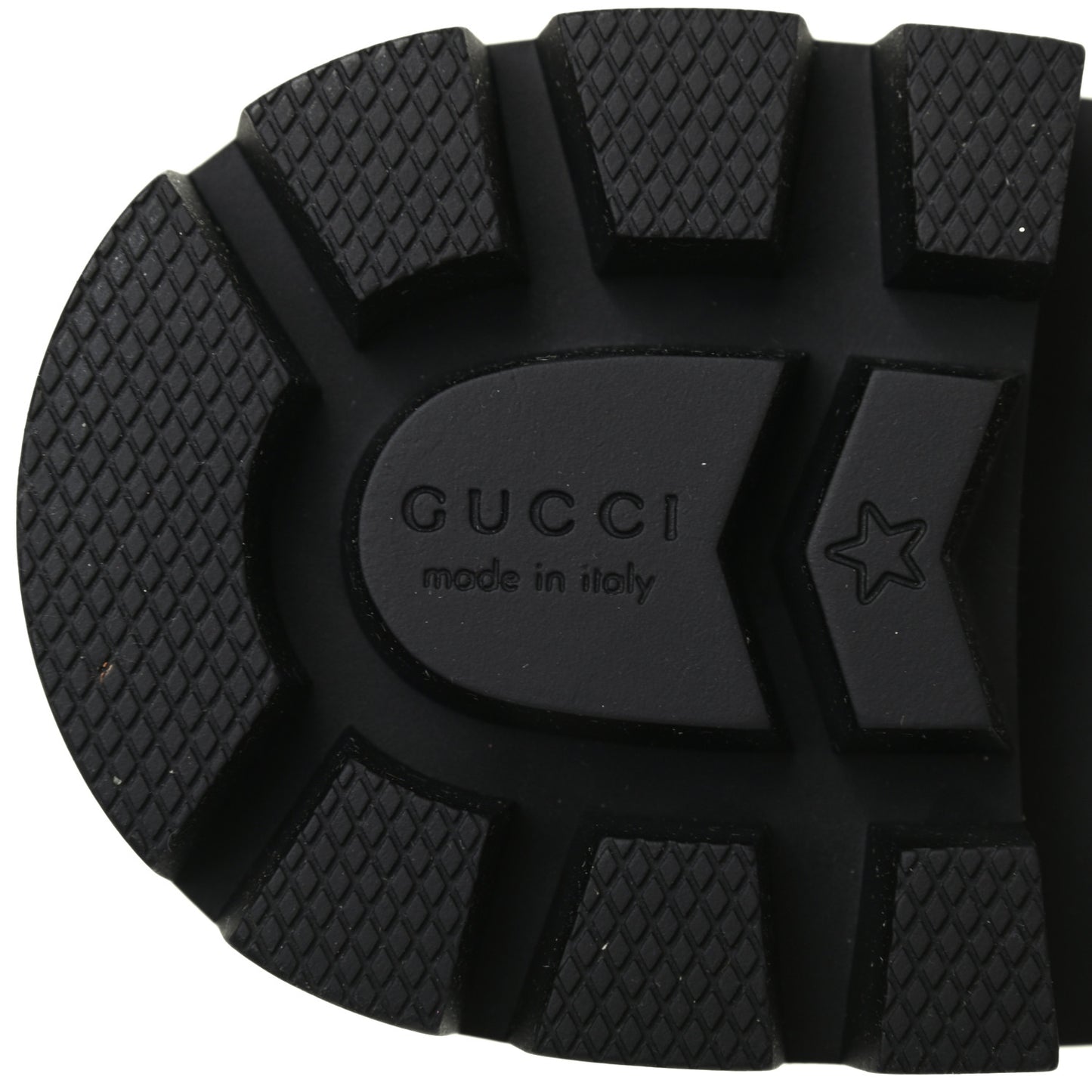 Nappa Frances GG Matelasse Platform Combat Boots 37.5 Black