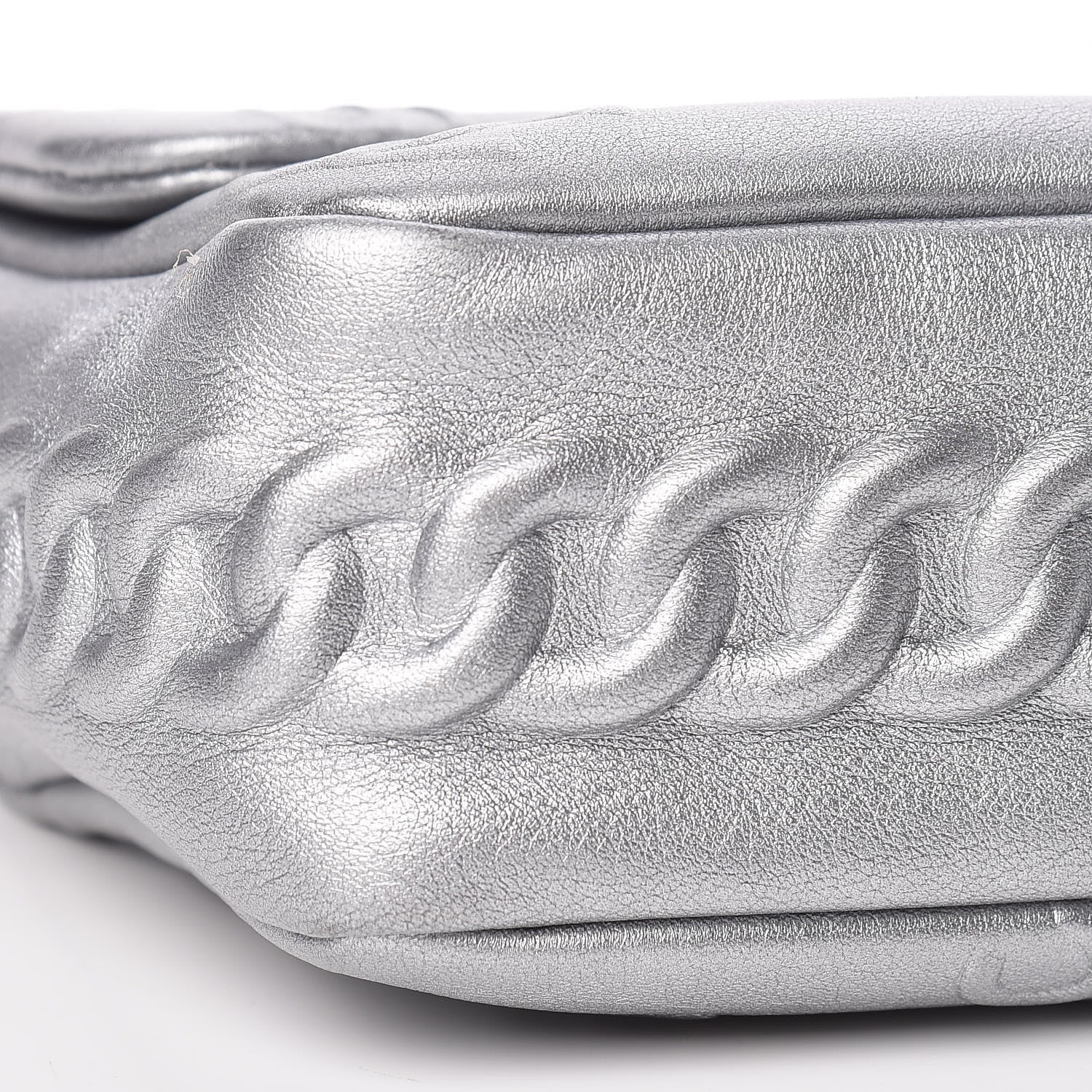 Chanel Metallic Lambskin Symbols Medium Single Flap Silver 8 of 10