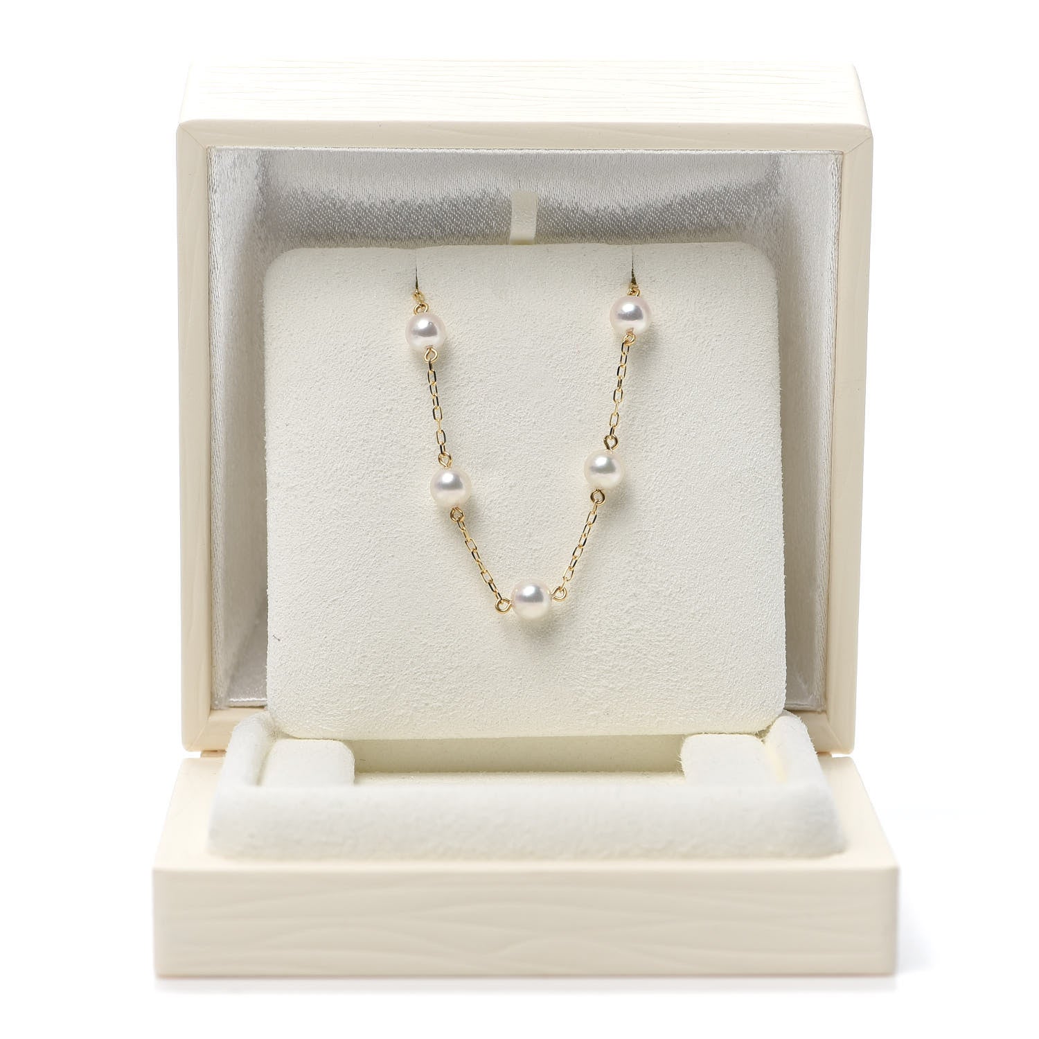 Mikimoto 18K Yellow Gold Akoya Pearl 5mm Station Bracelet 4 of 6