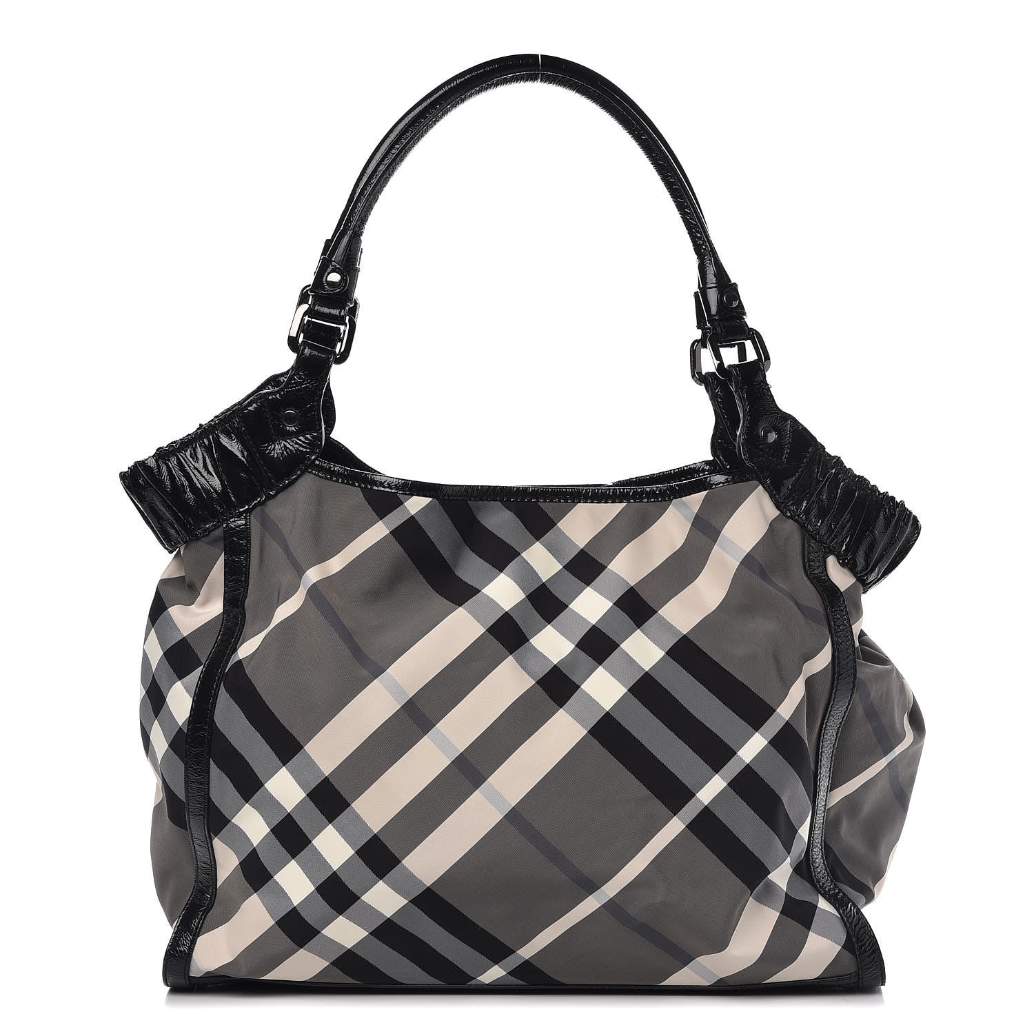 Burberry Nylon Beat Check Tote Black 1 of 8