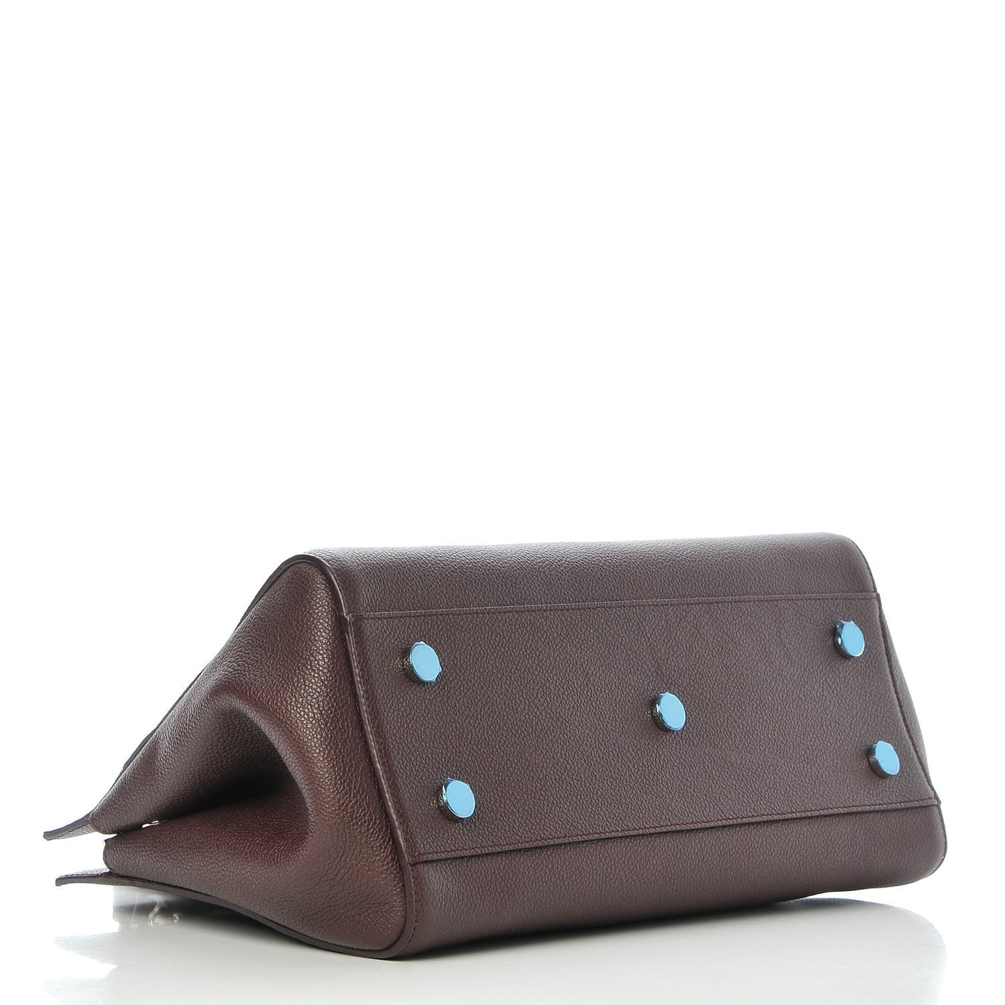 Grained Calfskin Small Cabas Rive Gauche Amaranto