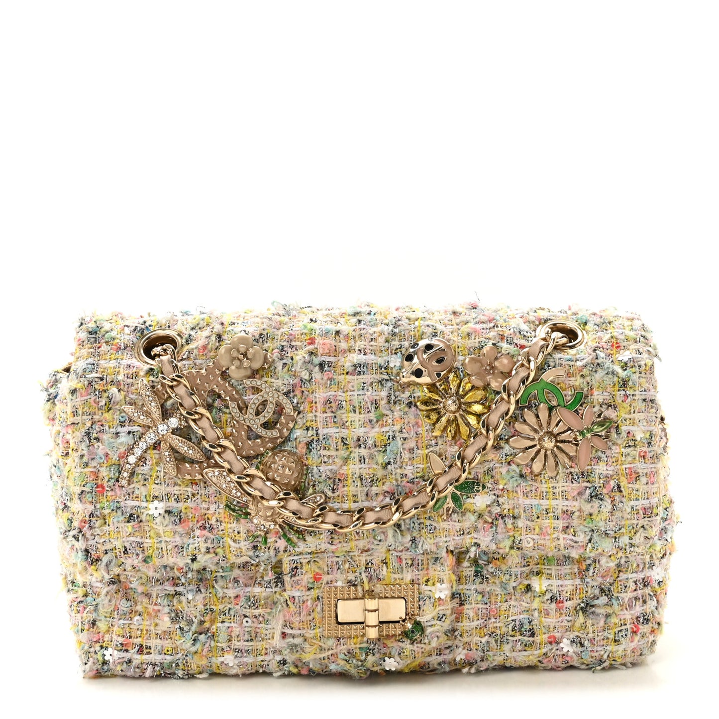 Tweed Garden Party 2.55 Reissue Mini Flap Multicolor