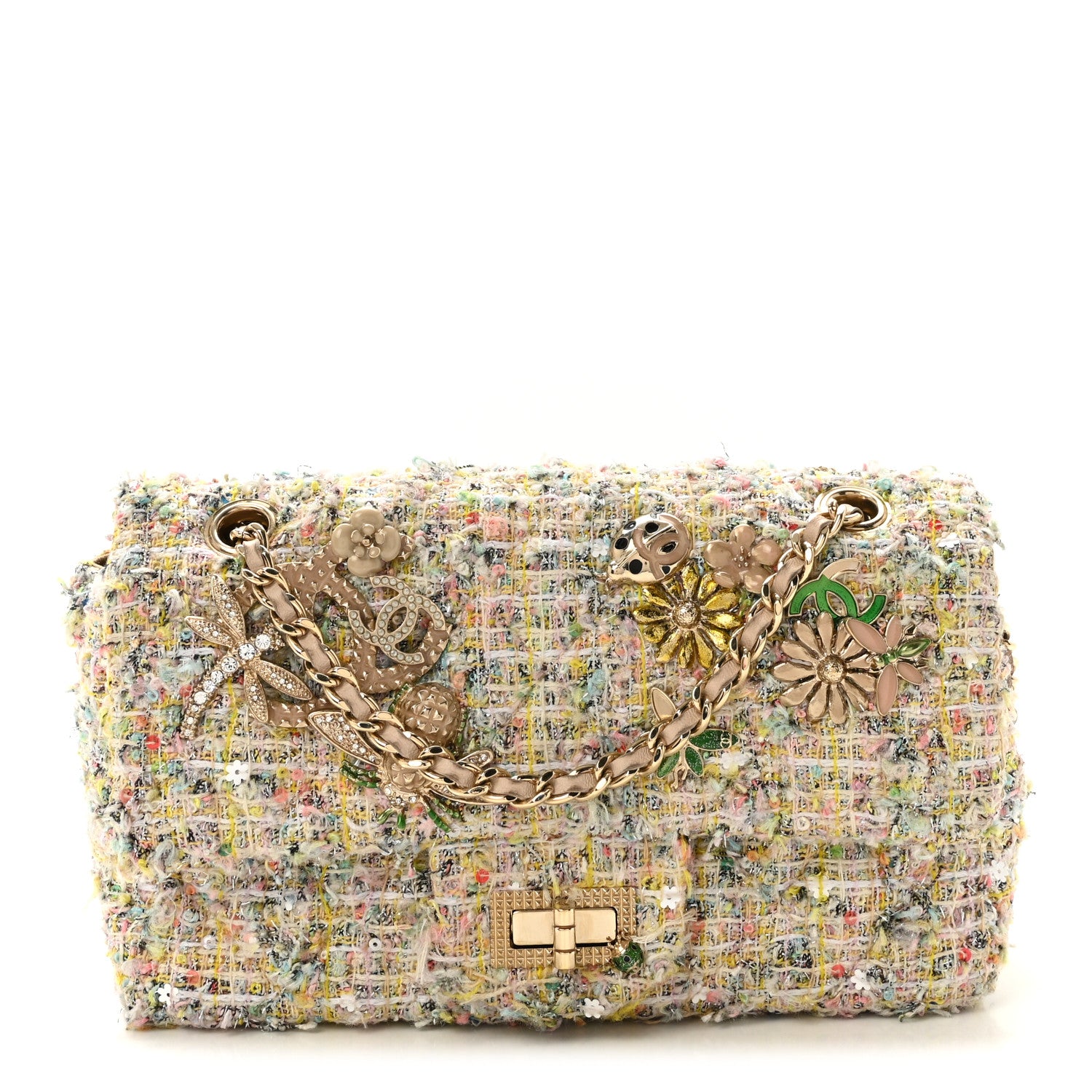 Chanel Tweed Garden Party 2.55 Reissue Mini Flap Multicolor 1 of 10