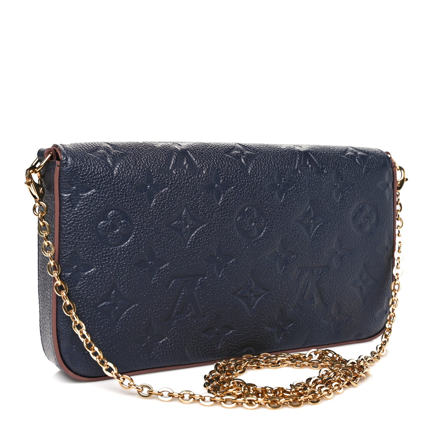 Empreinte Pochette Felicie Chain Wallet Marine Rouge