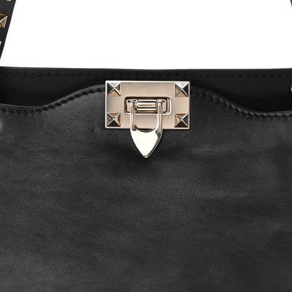 Valentino Garavani Vitello Medium Rockstud Tote Black 7 of 10