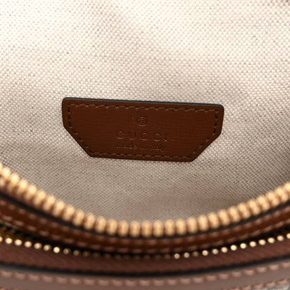 Gucci GG Supreme Monogram Textured Calfskin Retro Interlocking G Belt Bag Beige Ebony Brown Sugar 9 of 9