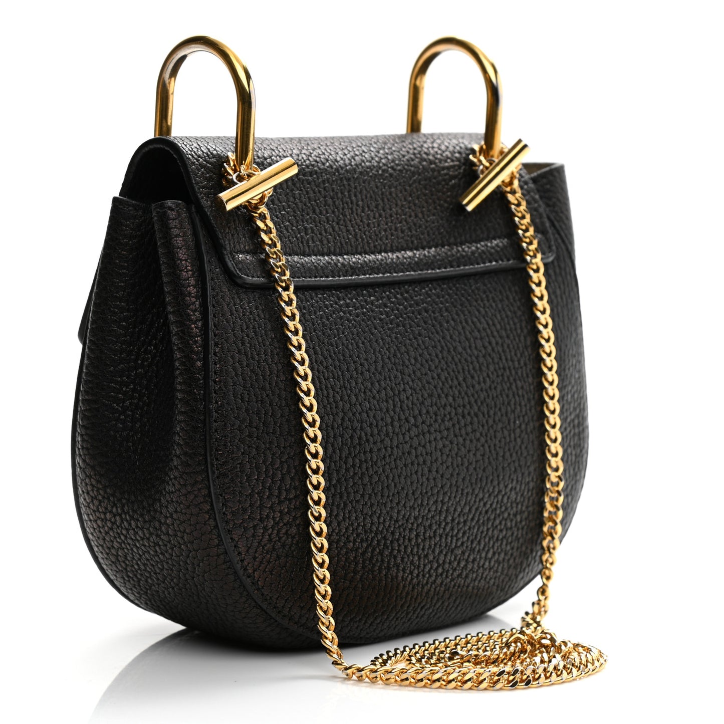 Grained Lambskin Mini Drew Shoulder Bag Black