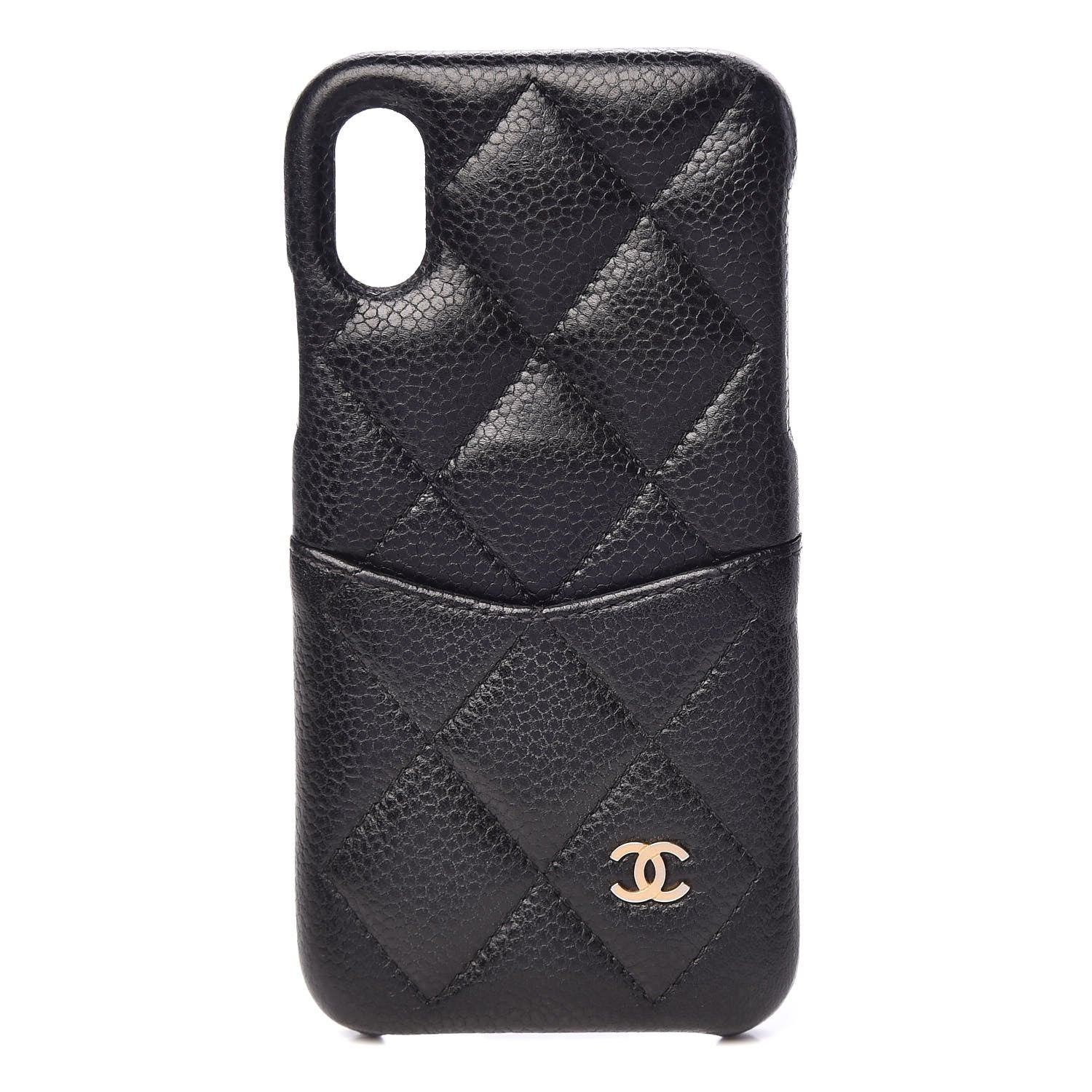 Chanel Caviar Quilted iPhone X Coco Tech Case Black 1 of 7