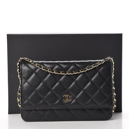 Chanel Caviar Quilted Wallet On Chain WOC Black 11 of 11