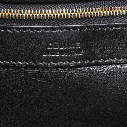 Celine Lambskin and Nubuck Medium Horizontal Cabas Phantom Black Khaki 7 of 8