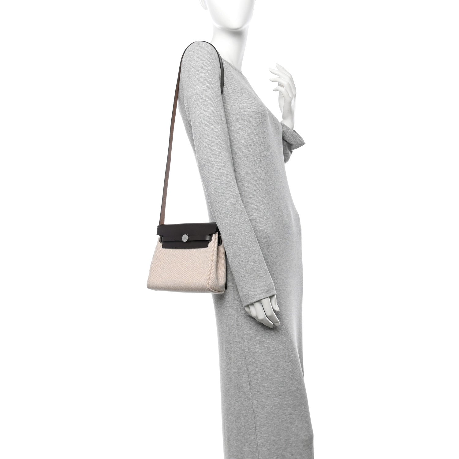 Hermes Military Toile Vache Hunter Herbag Zip Retourne 20 Ecru Beige Ebene 2 of 11