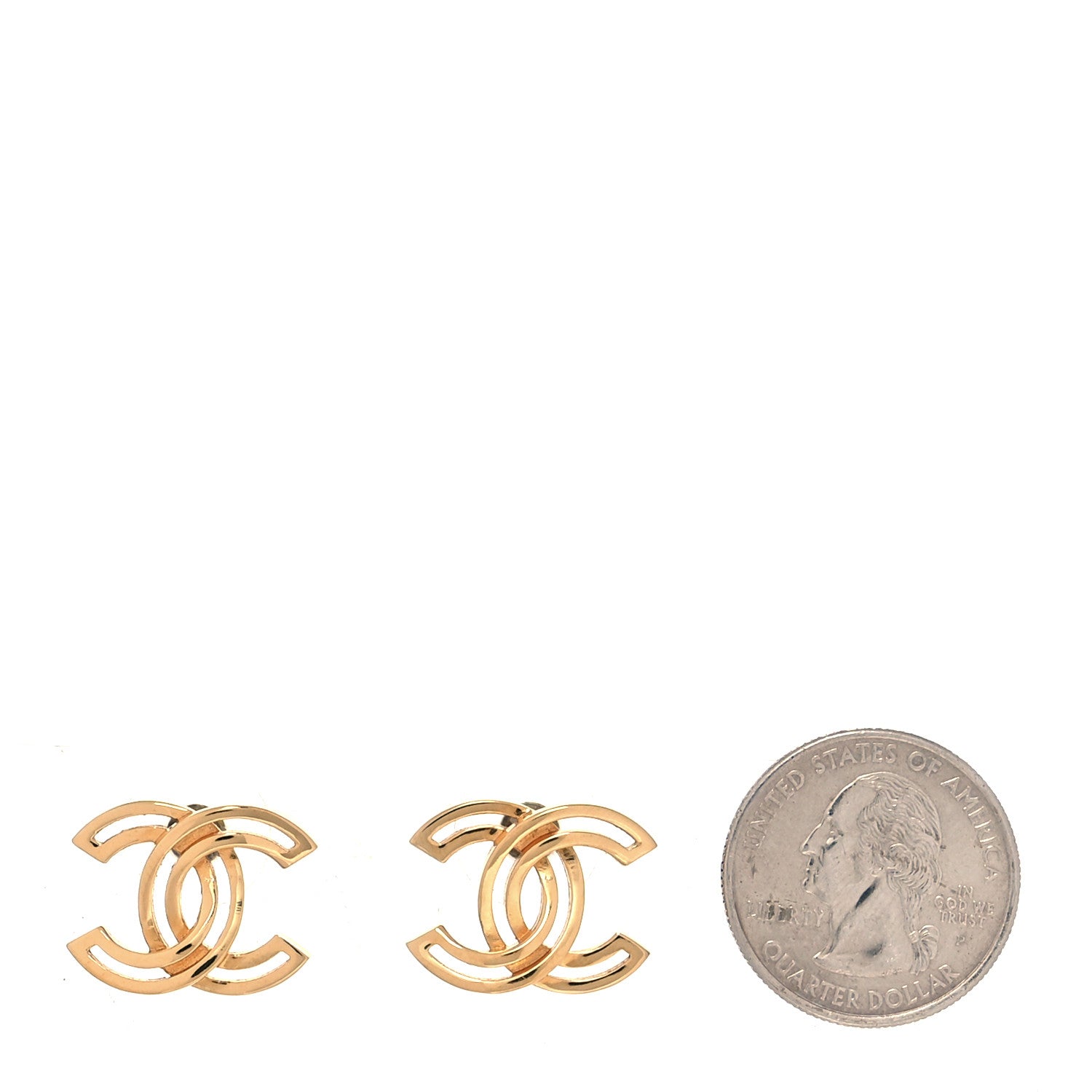Chanel Metal Obazine CC Earrings Gold 2 of 6