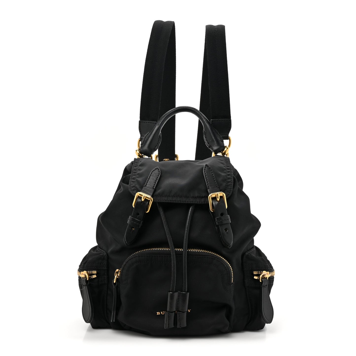 Nylon Small Crossbody Rucksack Backpack Black