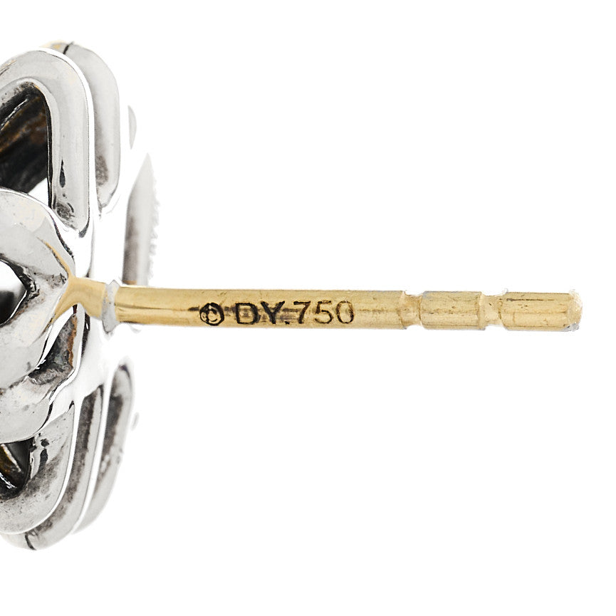 Sterling Silver 18K Yellow Gold Crossover Stud Earrings