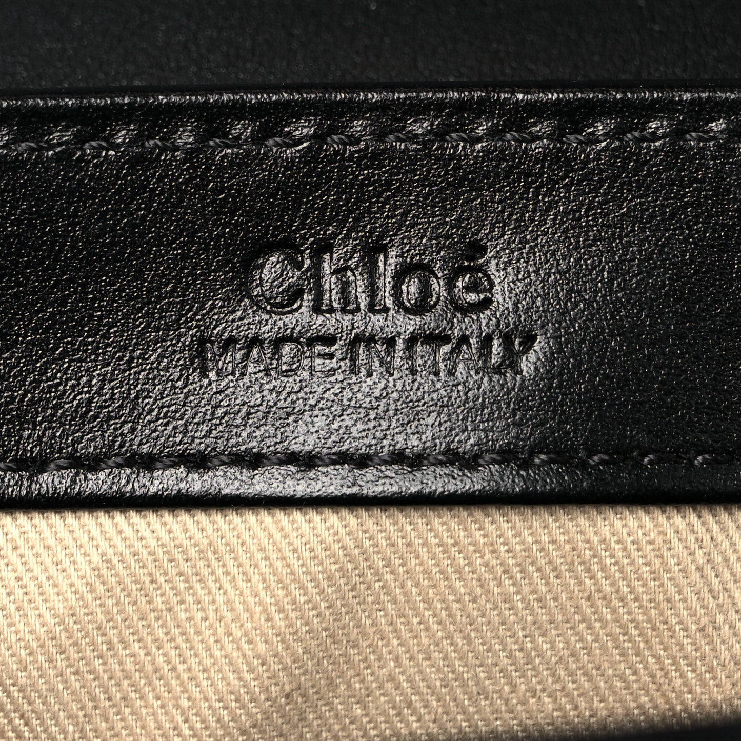 Shiny Calfskin Suede Mini C Double Carry Black