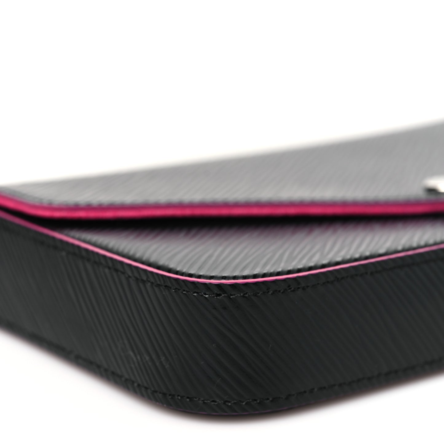 Epi Pochette Felicie Black Hot Pink