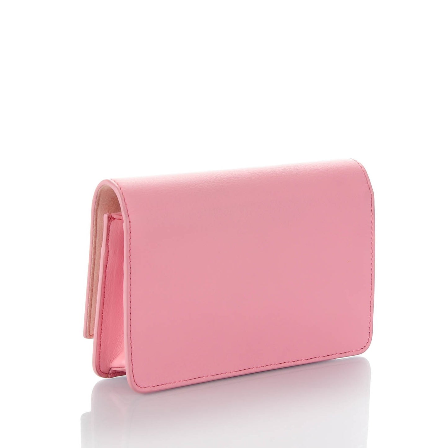 Vitello Flamingo Tube Wallet on Chain Pink